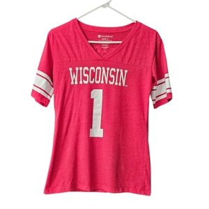 Colosseum Wisconsin Badgers Girls Large Tee Two-Sided Graphics UW-Madison